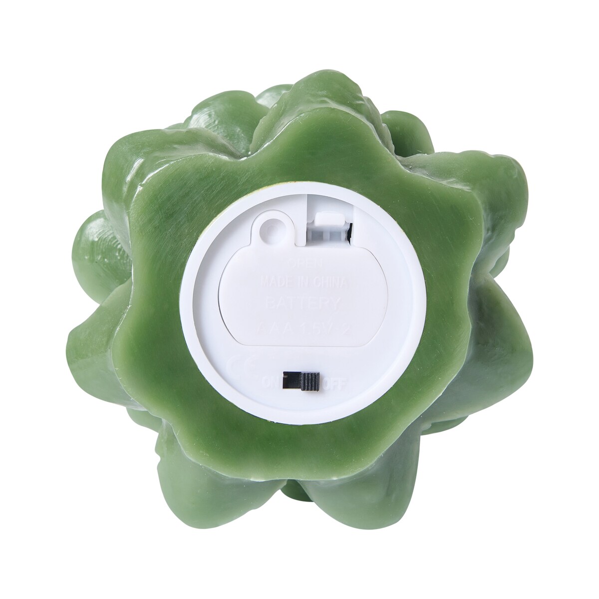 Zestaw 3 świec LED VELOURA Choinka 16 cm Zielony