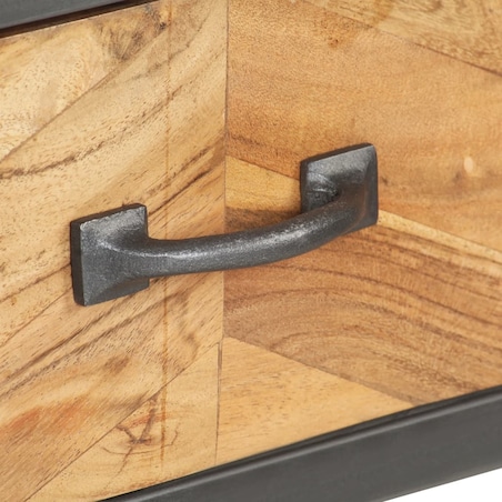 vidaXL Stolik konsola, 110 x 35 x 75 cm, lite drewno akacjowe