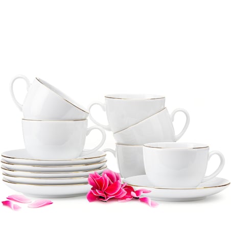 Konsimo MUSCARI Filiżanka do kawy ze spodkiem 12 szt.