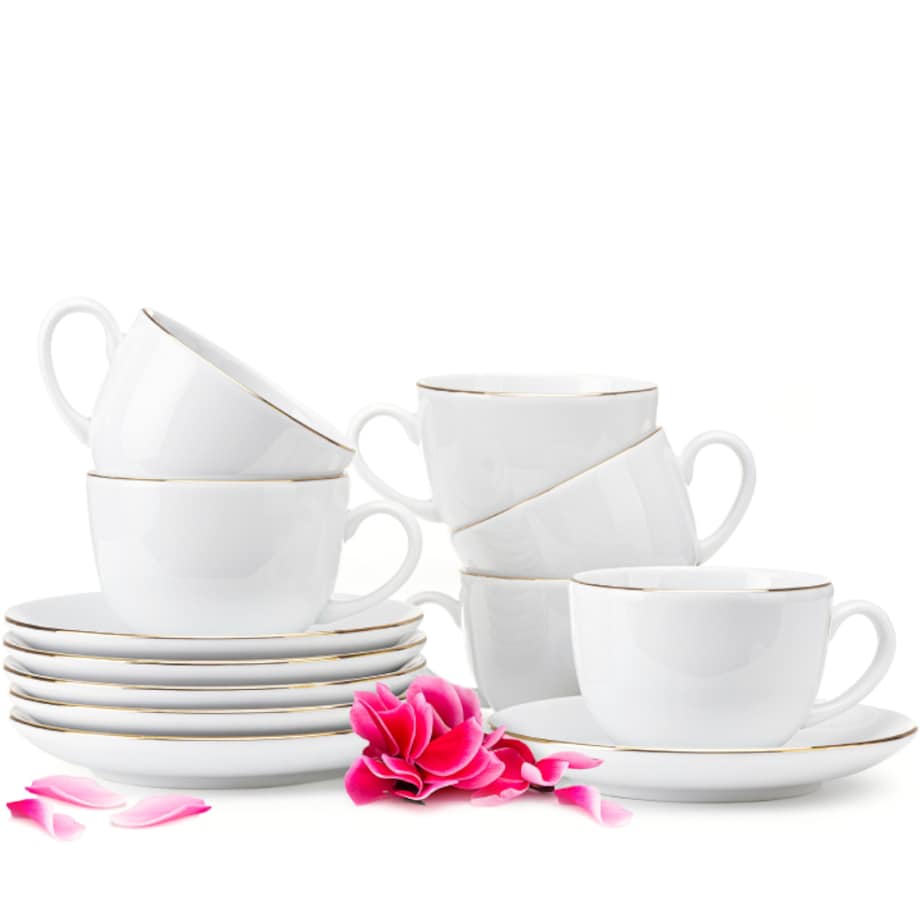 Konsimo MUSCARI Filiżanka do kawy ze spodkiem 12 szt.