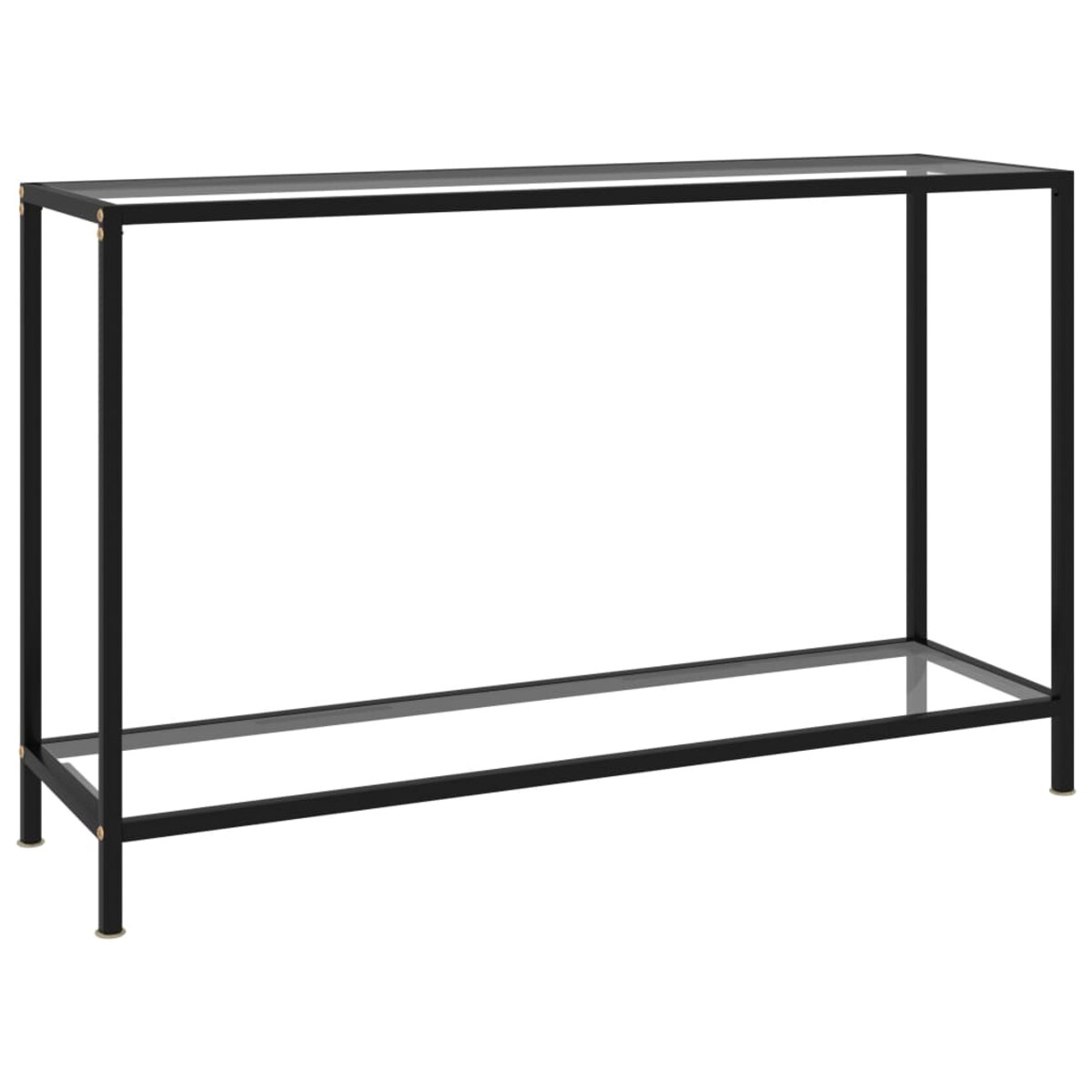 vidaXL Stolik konsolowy, przezroczysty, 120x35x75 cm, szkło hartowane