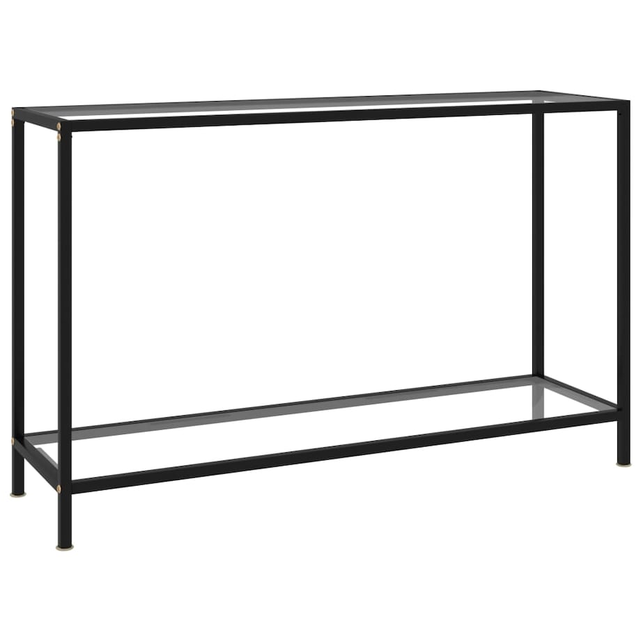 vidaXL Stolik konsolowy, przezroczysty, 120x35x75 cm, szkło hartowane