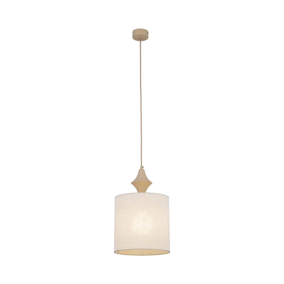 Lampa wisząca TK Lighting AMURA SABIA 11437 beżowa lniana E27 regulowana wysokość 25 cm