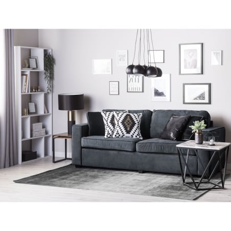 2 bawełniane poduszki dekoracyjne w romby 45 x 45 cm czarno-białe COLEUS