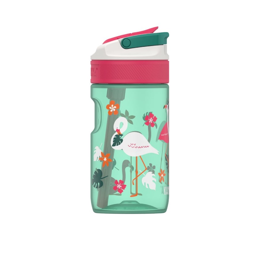 Butelka dziecięca na wodę (400 ml) Pink Flamingo Lagoon Kambukka