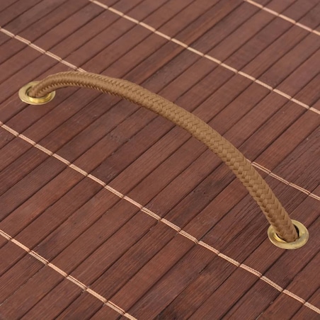 vidaXL Bambusowy kosz na pranie, prostokątny, brązowy