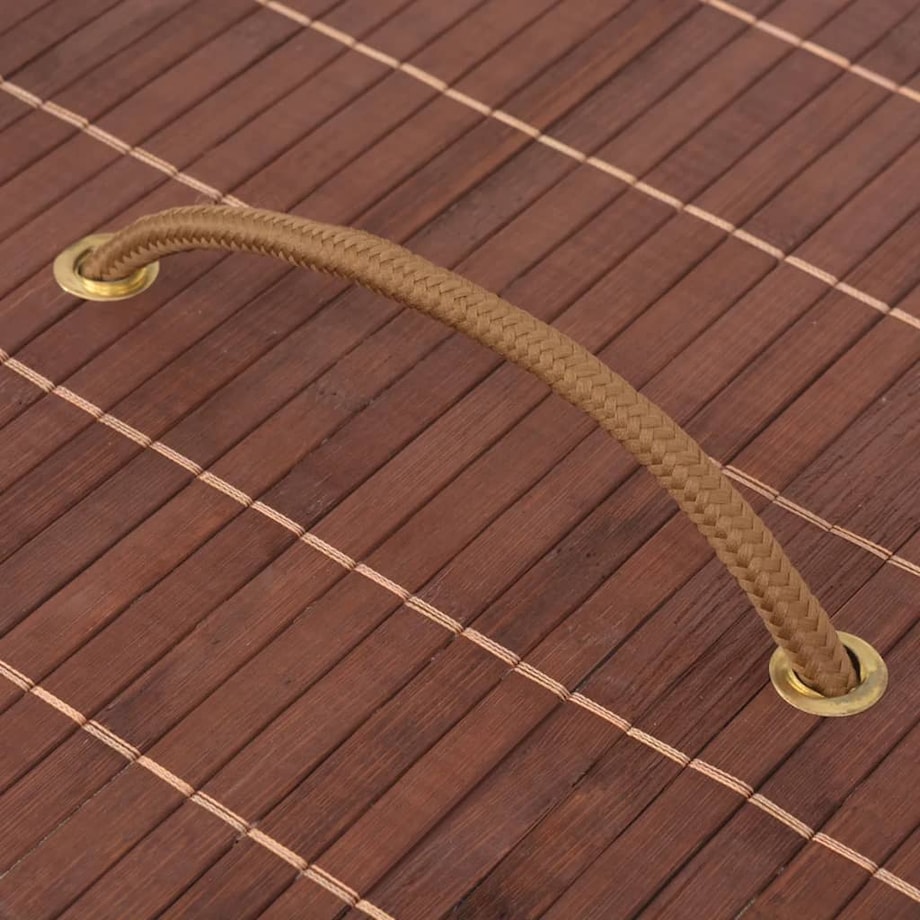 vidaXL Bambusowy kosz na pranie, prostokątny, brązowy