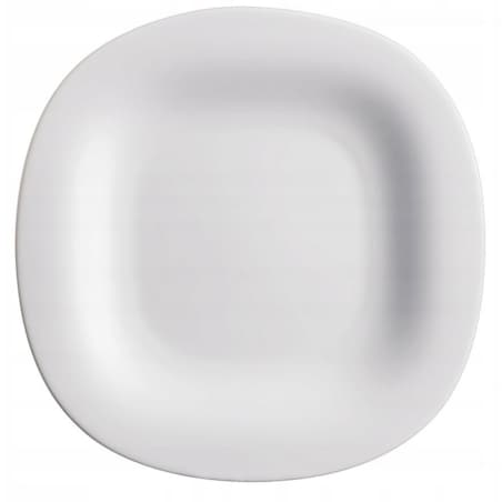 6x TALERZE DESEROWE kwadratowe CARINE SZARE LUMINARC 19 cm na ciasto desery