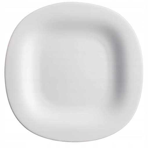 6x TALERZE DESEROWE kwadratowe CARINE SZARE LUMINARC 19 cm na ciasto desery