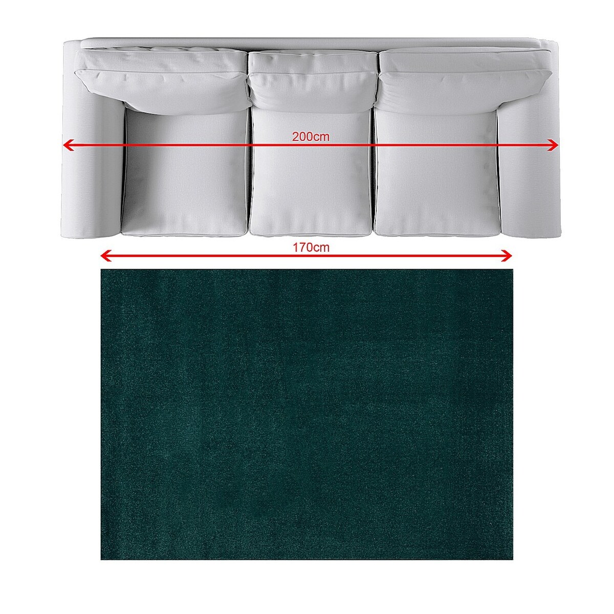 Dywan Sevilla forest green 120x170cm, 120 x 170 cm