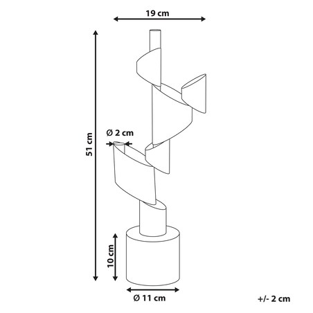Świecznik AMILLY Metal 51 cm Czarny