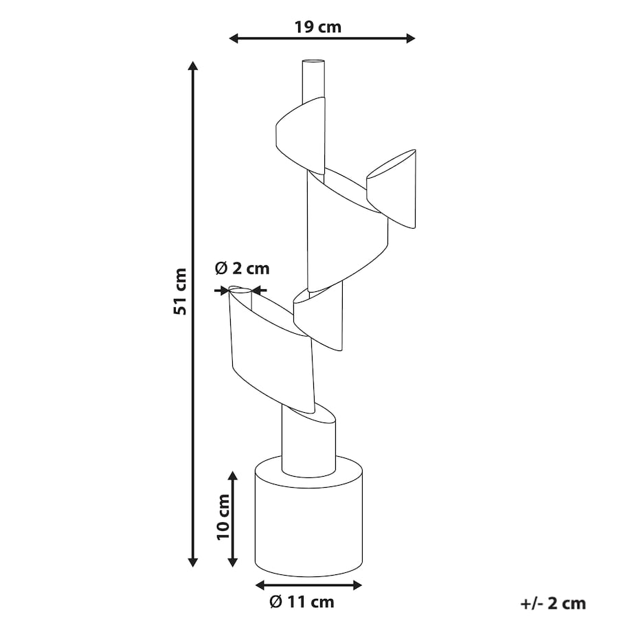 Świecznik AMILLY Metal 51 cm Czarny
