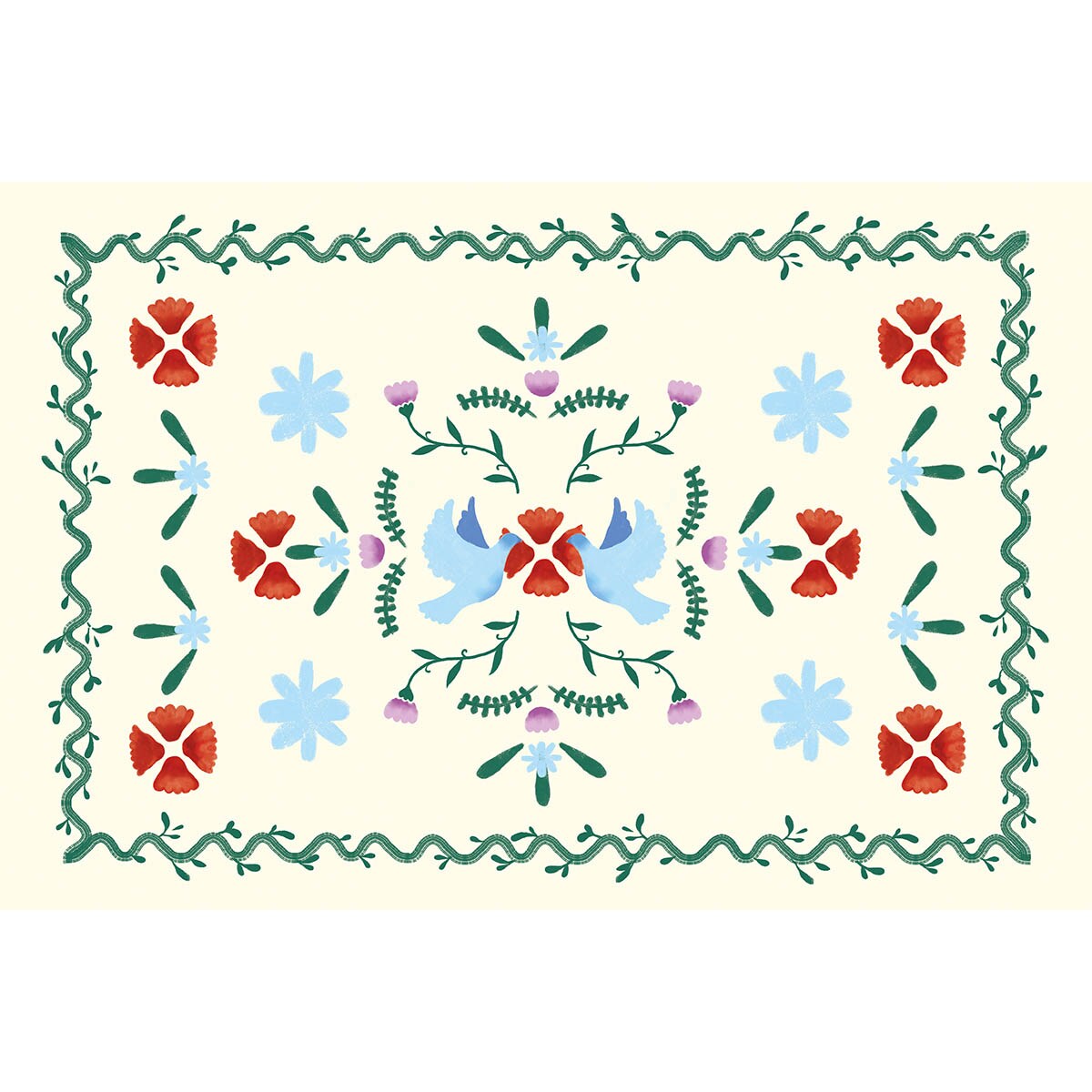 Poduszka świąteczna - Zimowy wieniec 40x60 cm