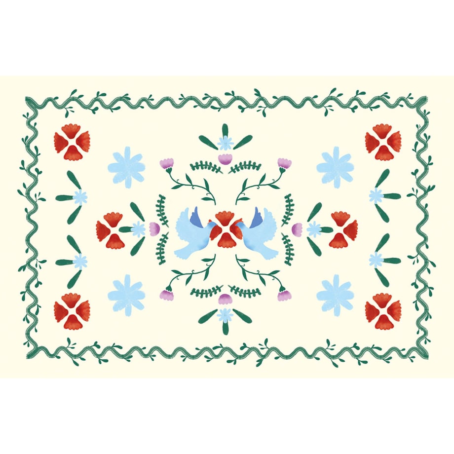 Poduszka świąteczna - Zimowy wieniec 40x60 cm