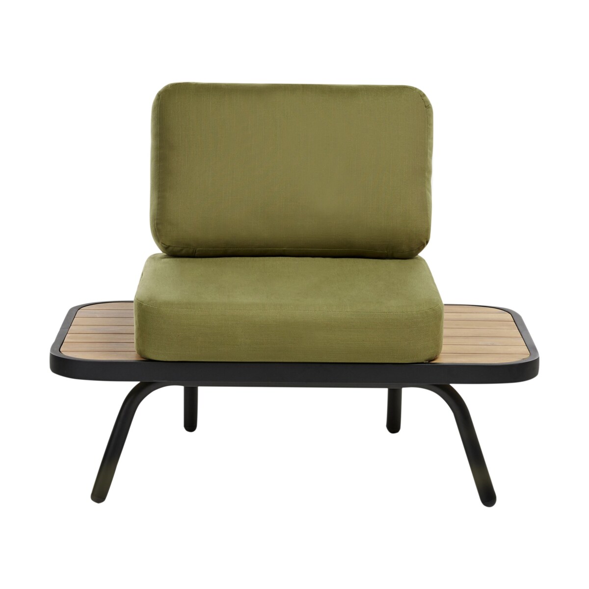 Zestaw ogrodowy ze stolikiem MINOZZO Certyfikowane drewno akacjowe 4 osób Oliwkowy