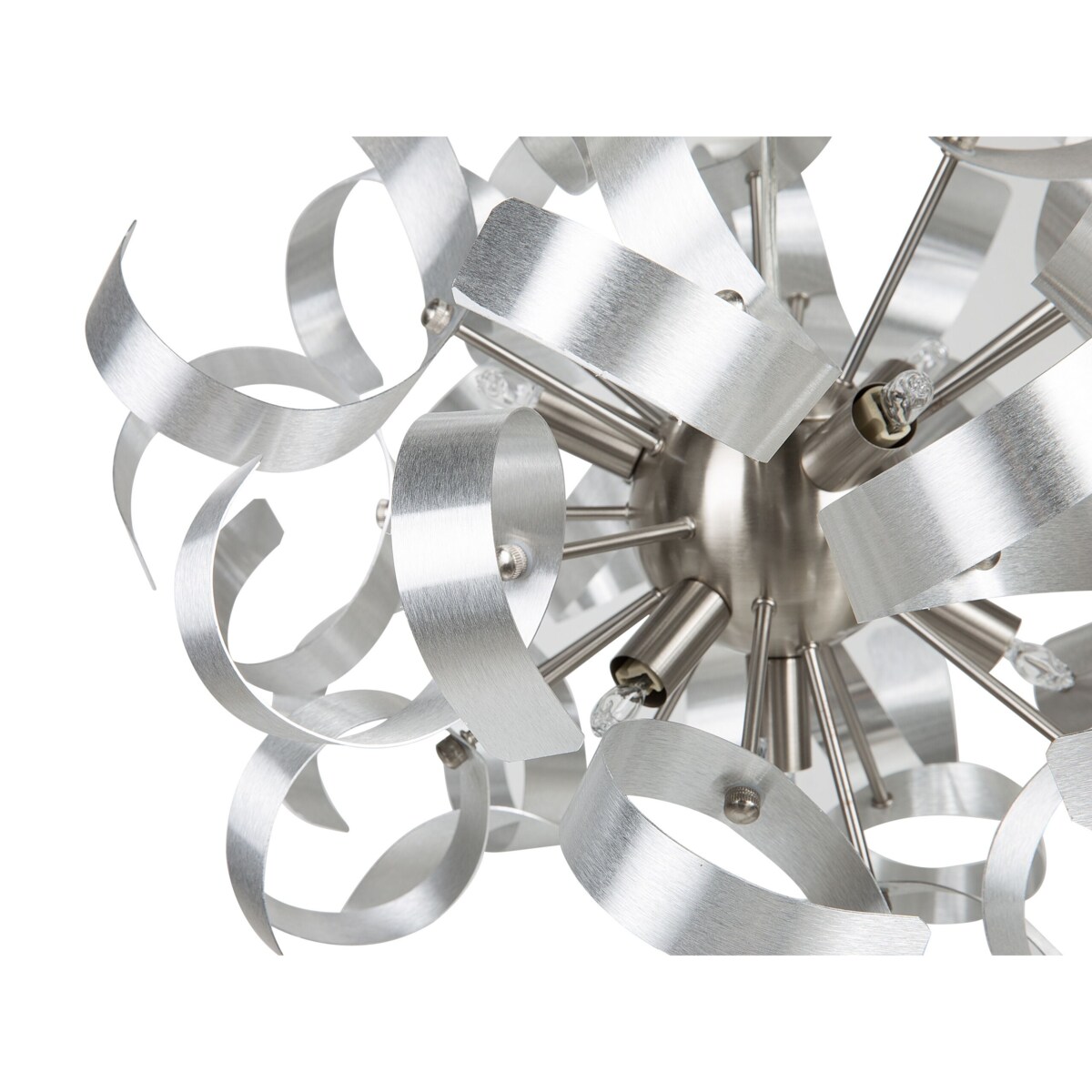 Lampa wisząca metalowa srebrna ICANA