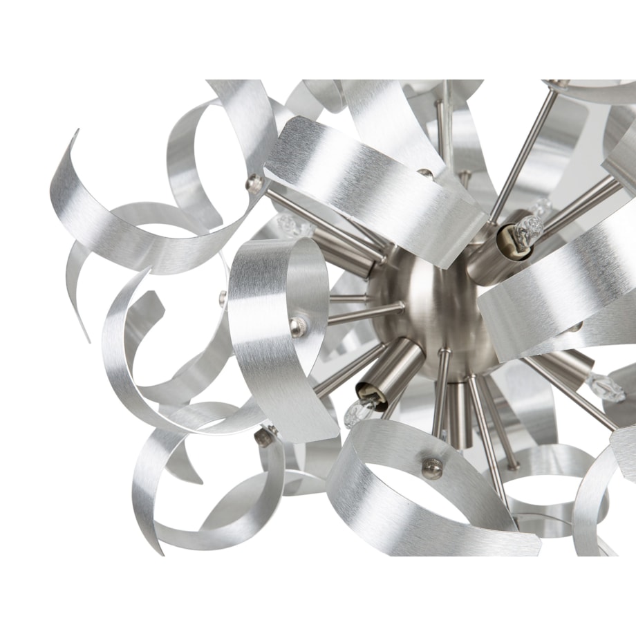 Lampa wisząca metalowa srebrna ICANA