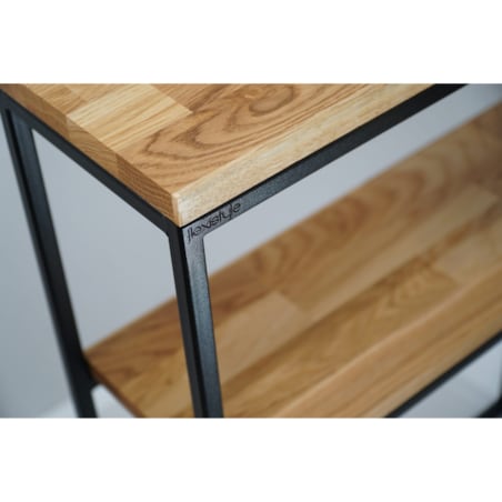 Konsola meblowa czarna 60x80x20cm podwójna