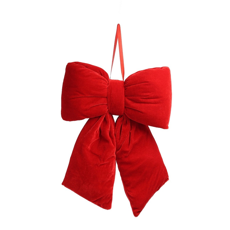 Ozdobna kokarda Velvet Charm 27x5x35 cm boże narodzenie, święta, świąteczne, czerwony, 27x5x35 cm