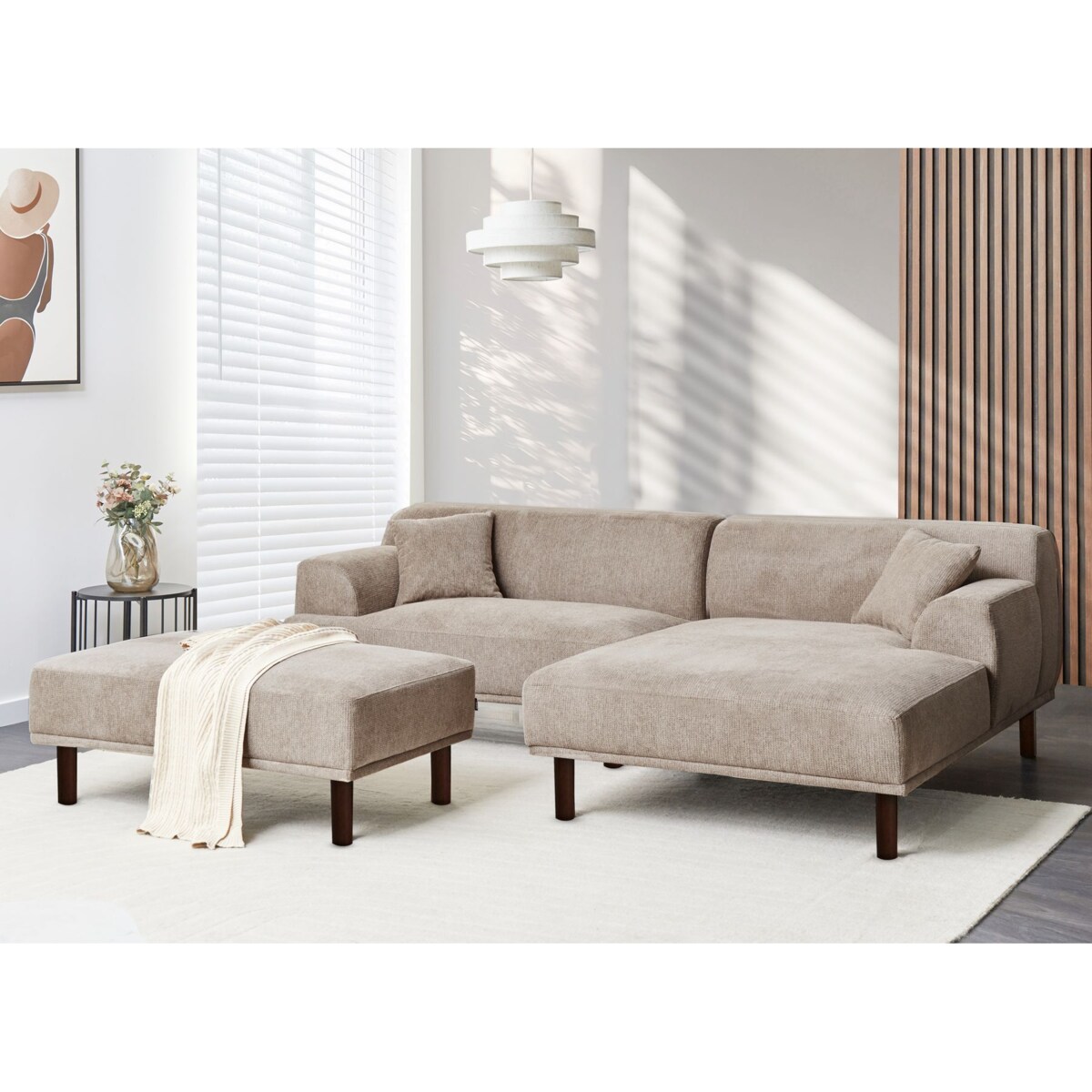 Otomana HOLT Beżowoszary