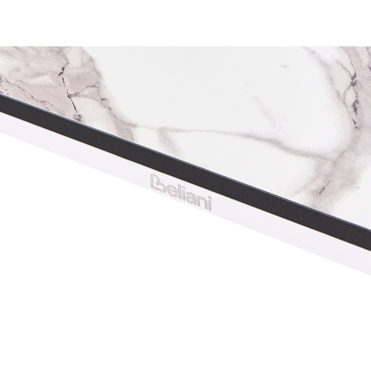 Stół ogrodowy SOVARETO 180 cm 90 cm Efekt marmuru Biały marmur