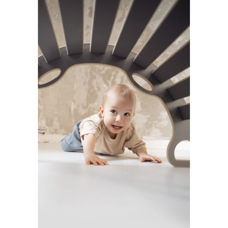 MAŁY bujak montessori z uchwytami - szary