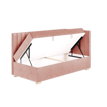 Mesonica Łóżko Snugi, linie różowe, 90x200, Prawostronne