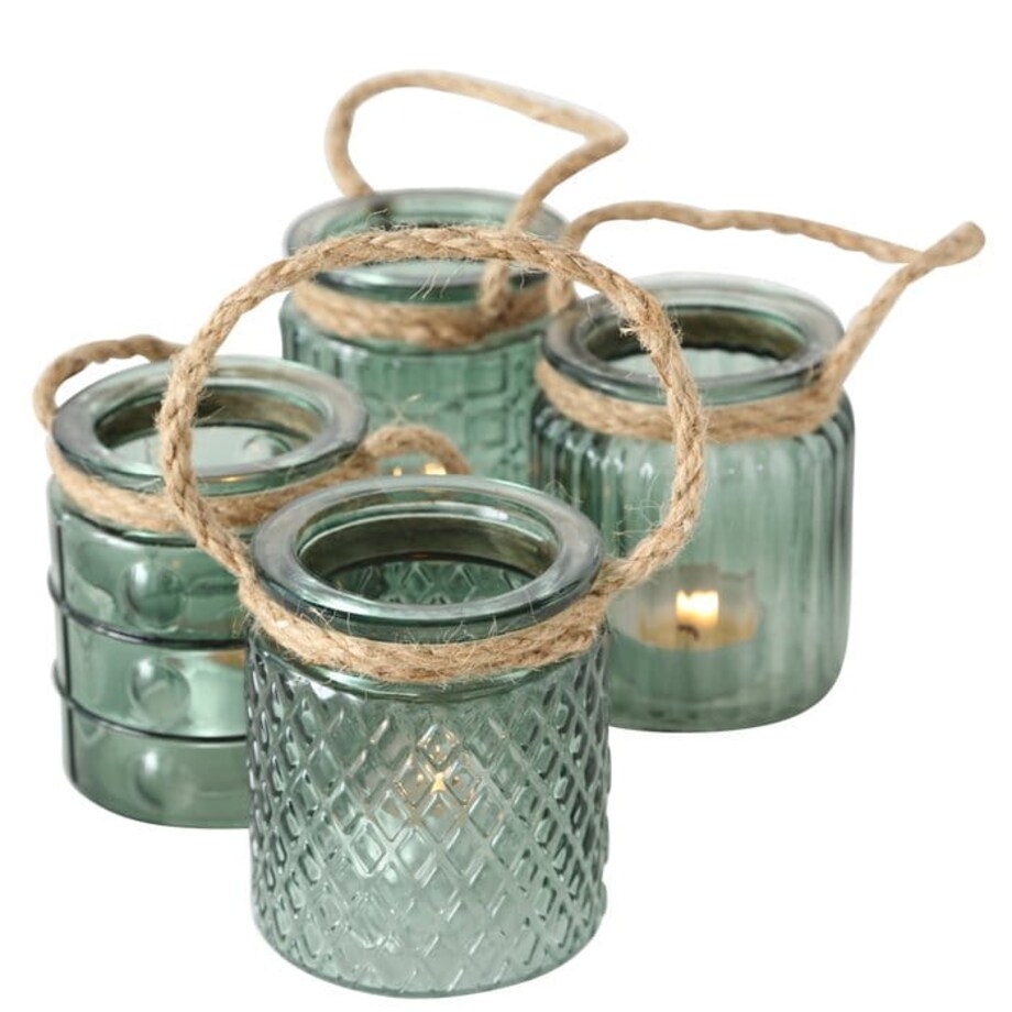 Świecznik na Tealighty Podgrzewacze Osłonka 4 szt. Komplet do Zawieszenia