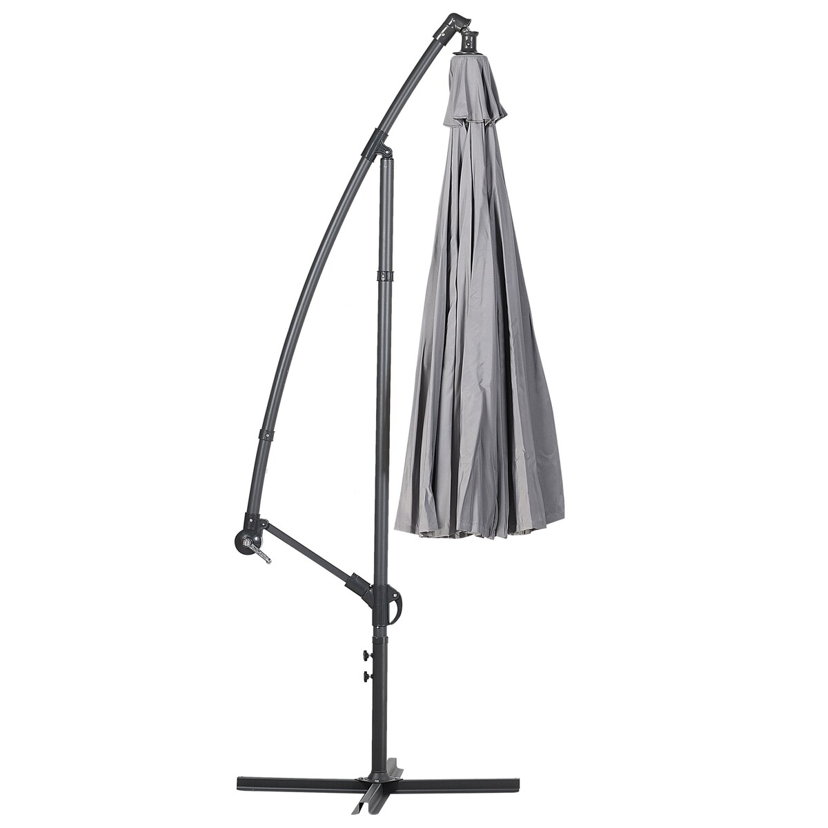 Parasol ogrodowy na wysięgniku 268 cm CALABRIA II Ciemnoszary