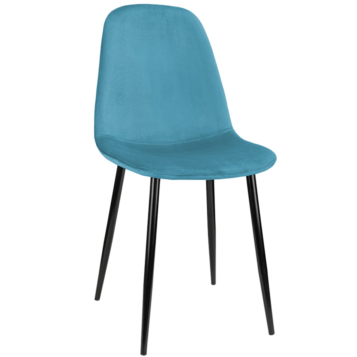Krzesło tapicerowane turkusowe welur nowoczesne do salonu jadalni