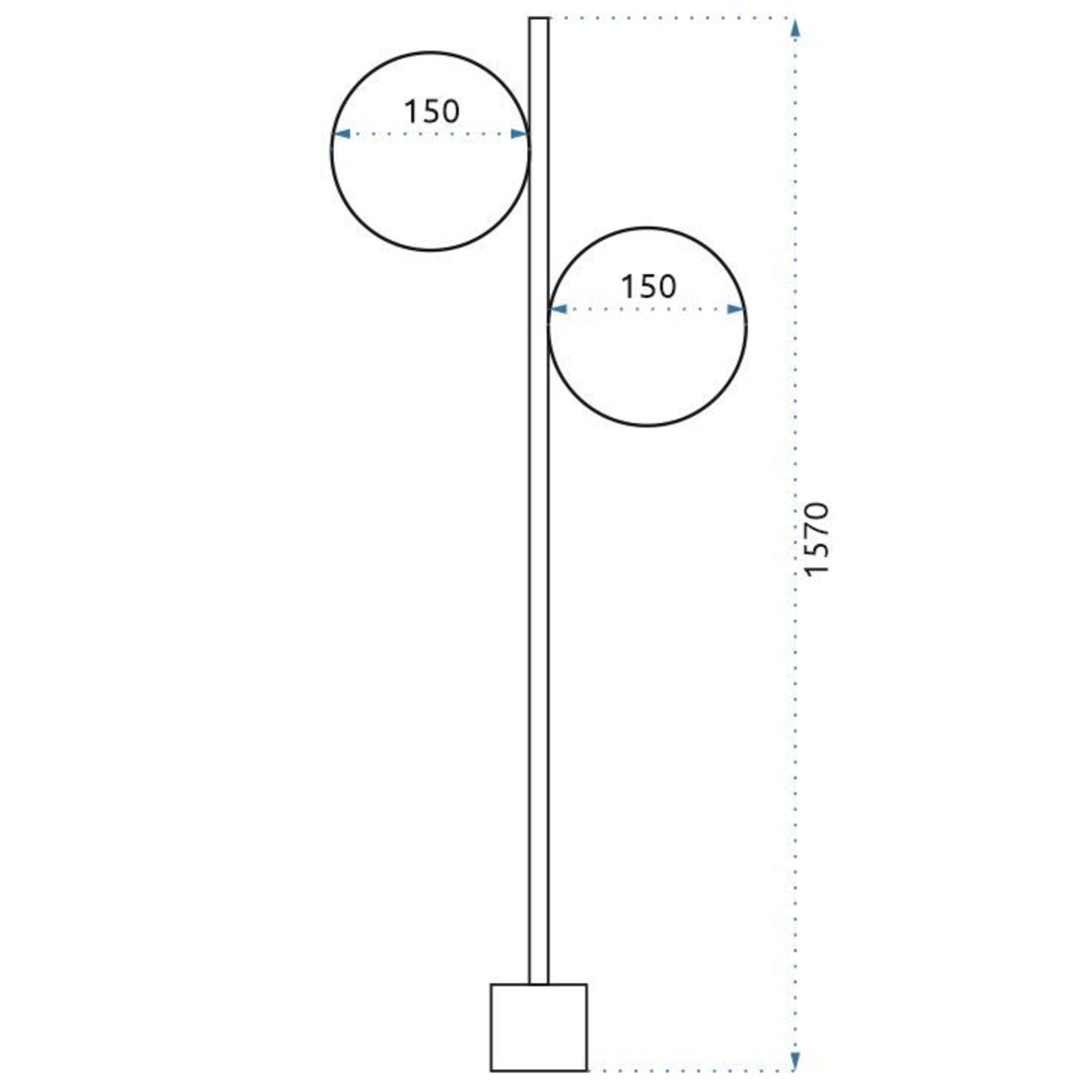 Lampa Podłogowa App916-2F Złoty, Metal
