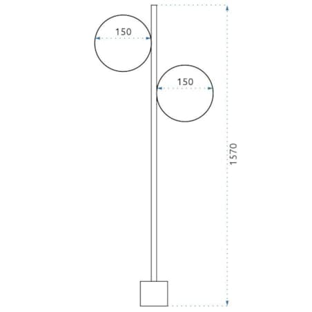 Lampa Podłogowa App916-2F Złoty, Metal