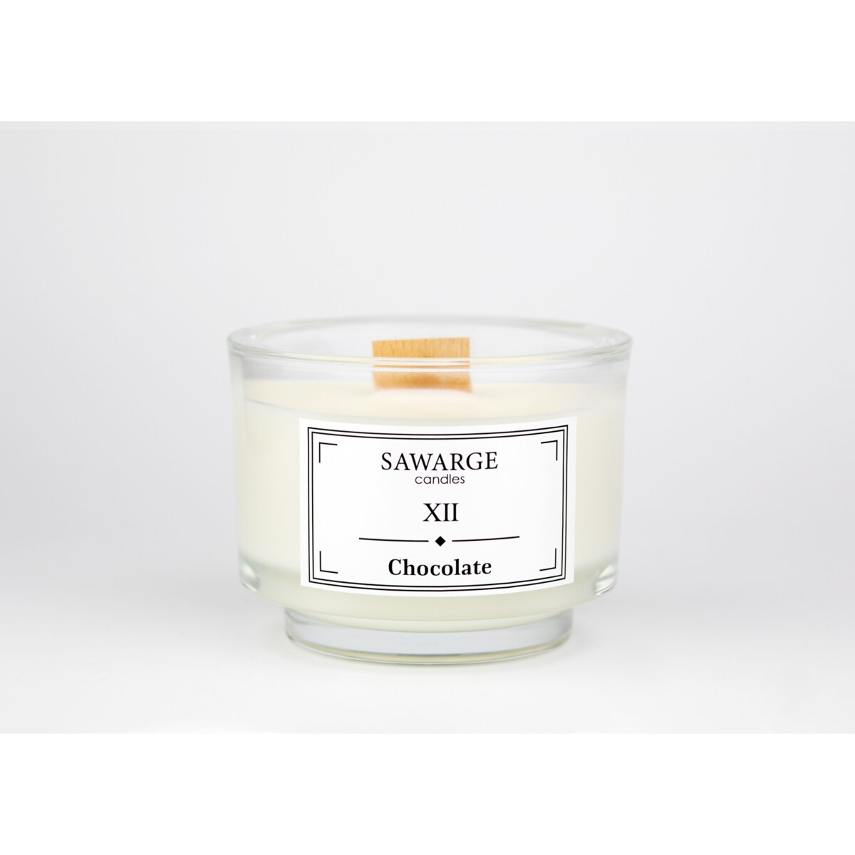 Świeca Zapachowa Sojowa No12 / DrewnianyKnot/35hCzekolada 150g