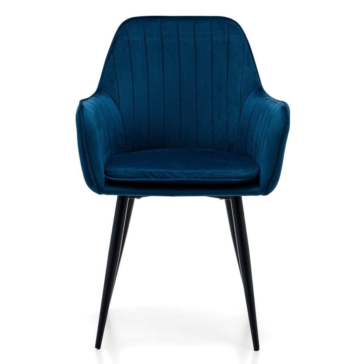 Krzesło tapicerowane EMILIA granatowy welur salon jadalnia