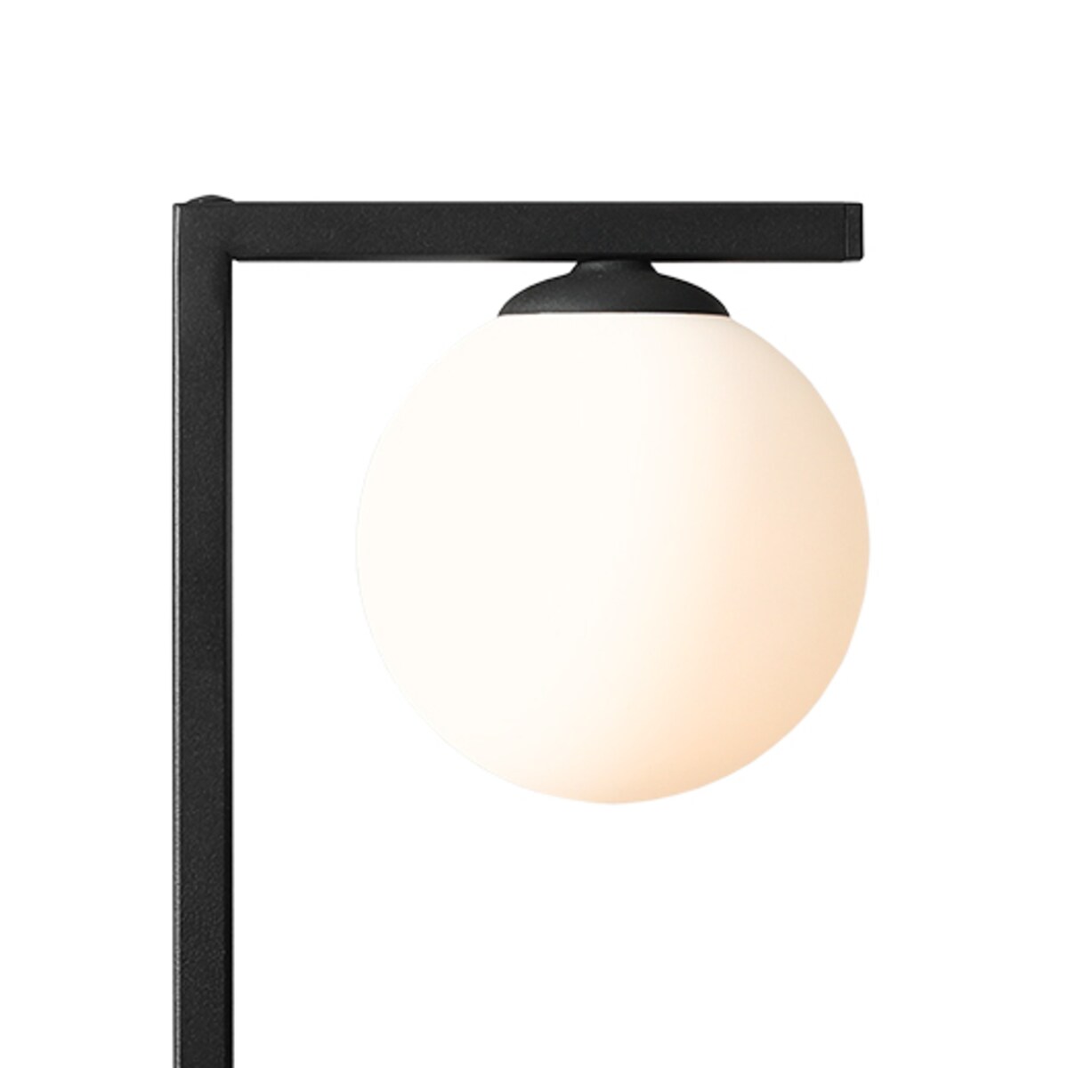 Czarna lampa stołowa Zac 1038B1_1 Aldex kula balls stojąca na komodę