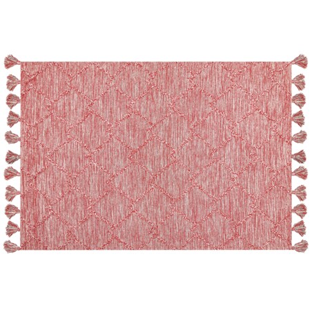 Dywan bawełniany 160 x 230 cm czerwony NIGDE