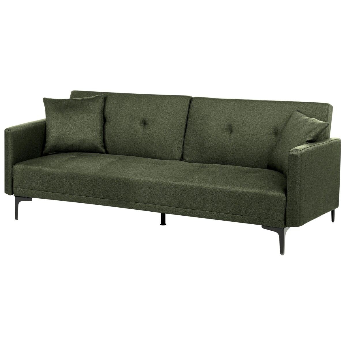 Sofa rozkładana LUCAN Ciemnozielony dla 3 osób