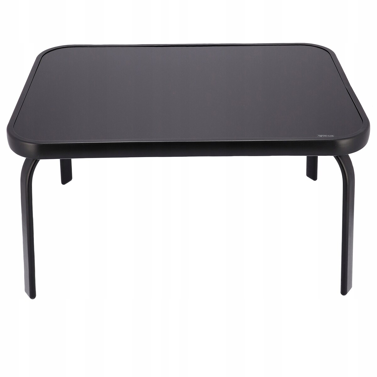 Zestaw mebli ogrodowych z tekstylenu czarne