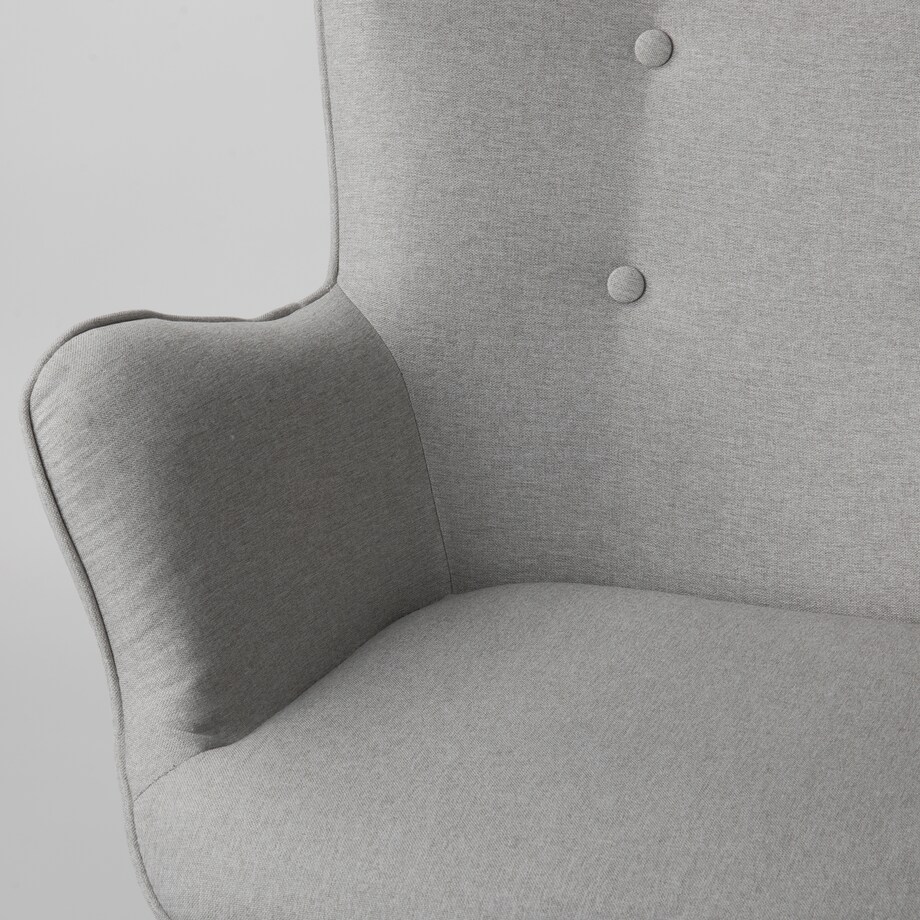 Fotel USZAK z podnóżkiem i poduszką Sofotel szary