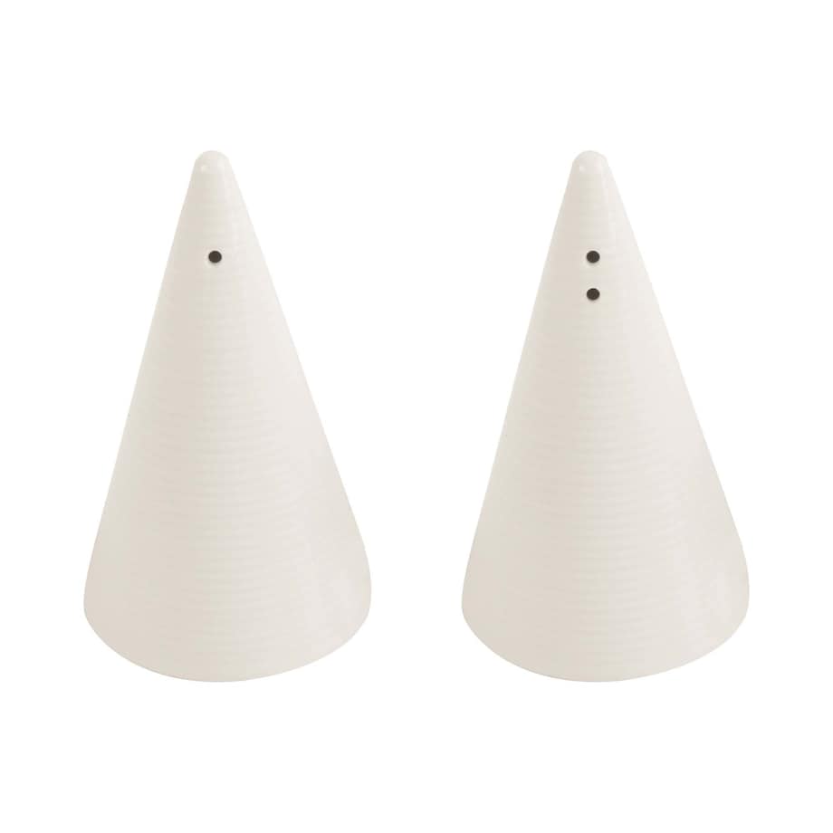 Solniczka Porland Line w kolorze kremowym, porcelanowa