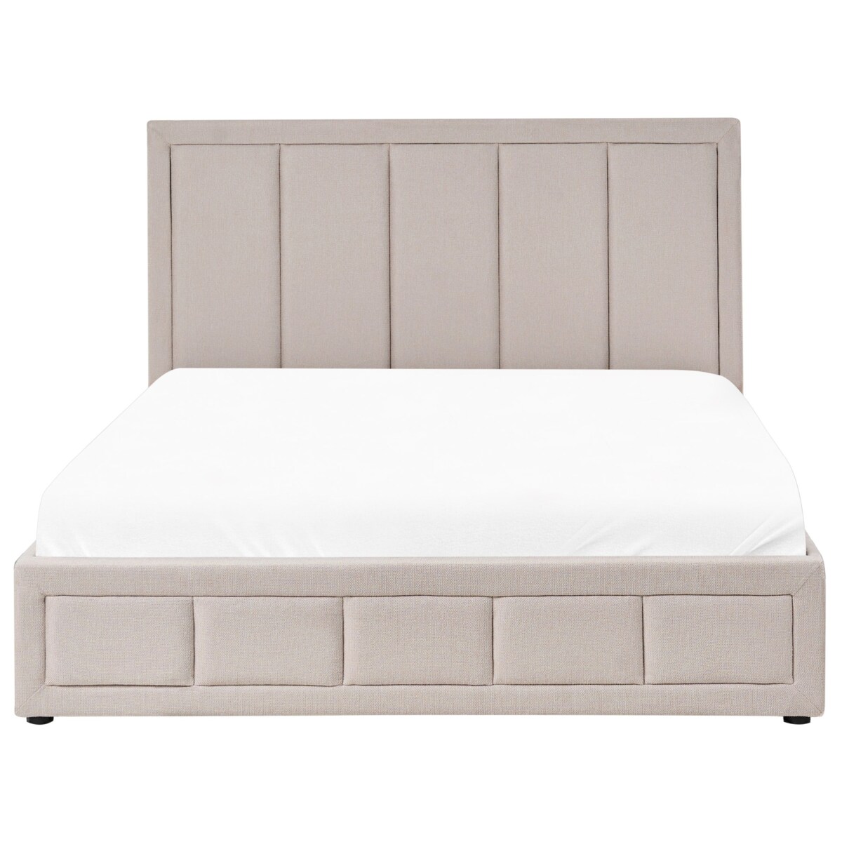 Łóżko z pojemnikiem QUIBERON 160 x 200 cm Beżowy