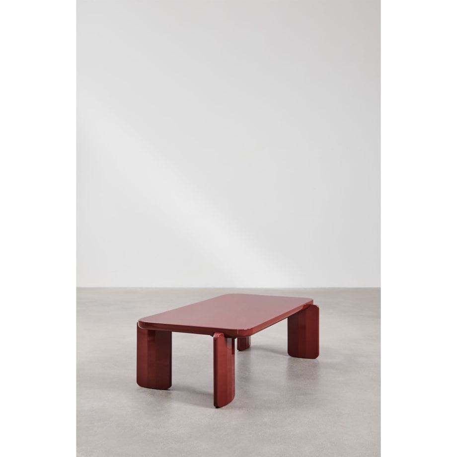 Stolik kawowy z MDF 120x60 cm Genewa ciemnoczerwony