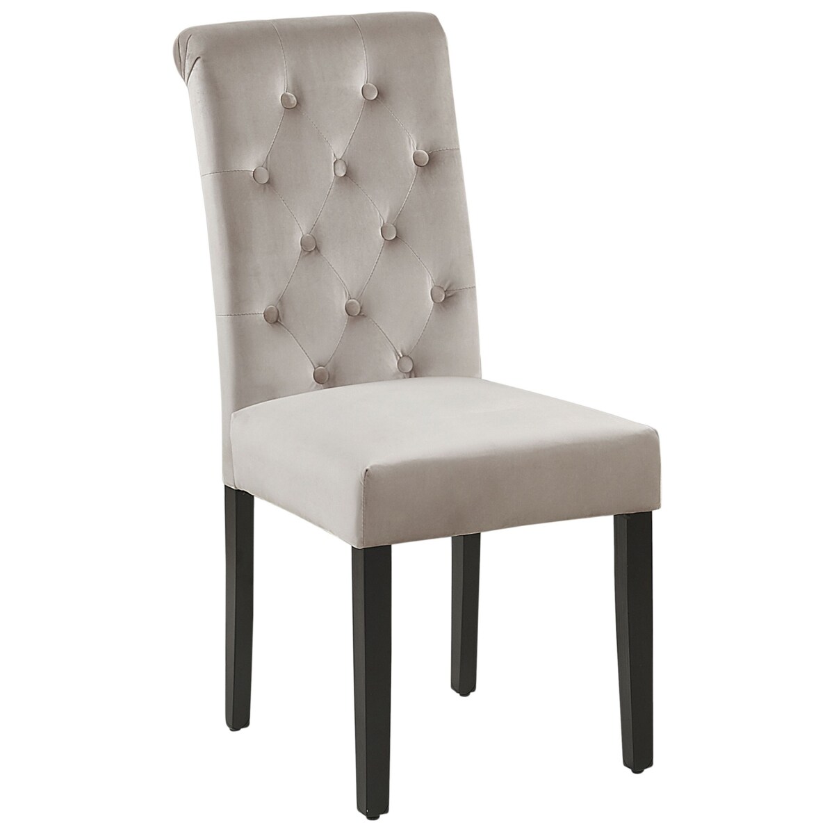 Zestaw 2 krzeseł do jadalni VELVA Welur Szary