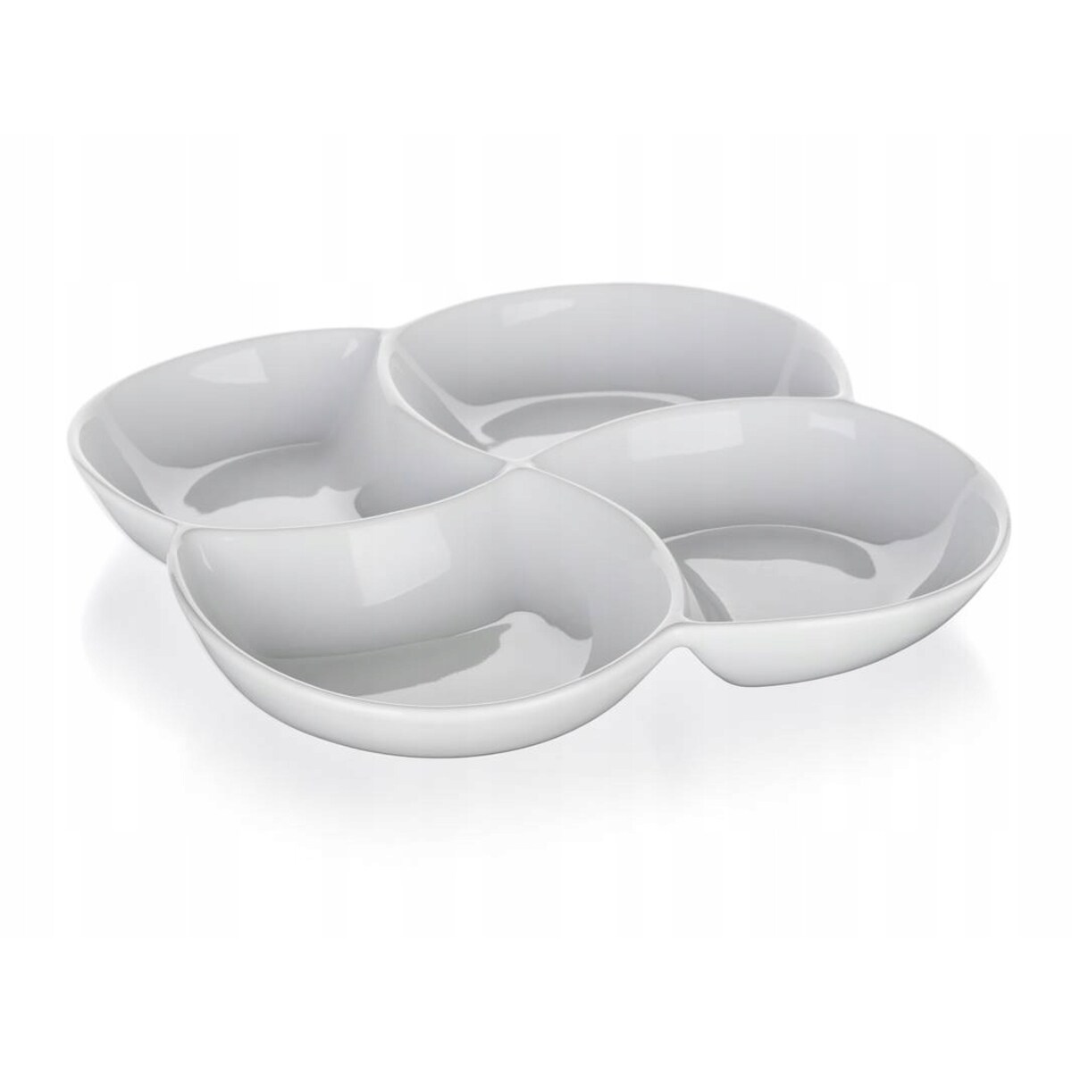 BIAŁA CERAMICZNA SALATERKA półmisek patera na przekąski orzeszki oliwki