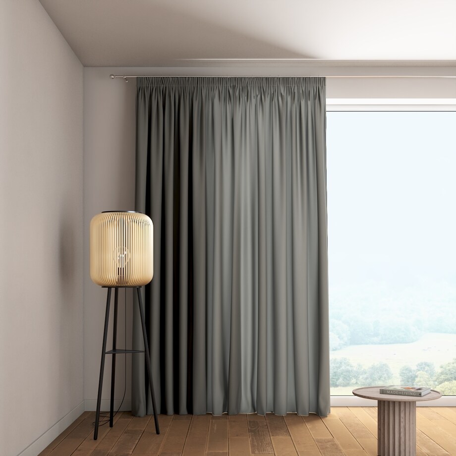 Zasłona na taśmie marszczącej 1 szt. 130x245 szary