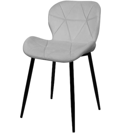 Krzesło tapicerowane do salonu skandynawskie nowoczesne szare