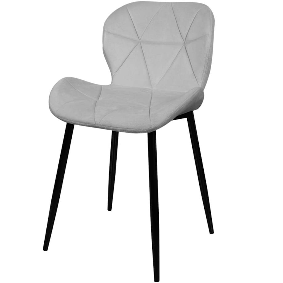 Krzesło tapicerowane do salonu skandynawskie nowoczesne szare