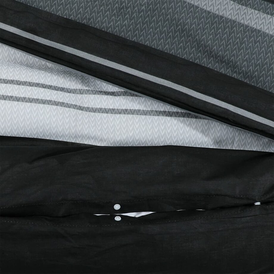 vidaXL Zestaw pościeli, czarno-biały, 135x200 cm, bawełna