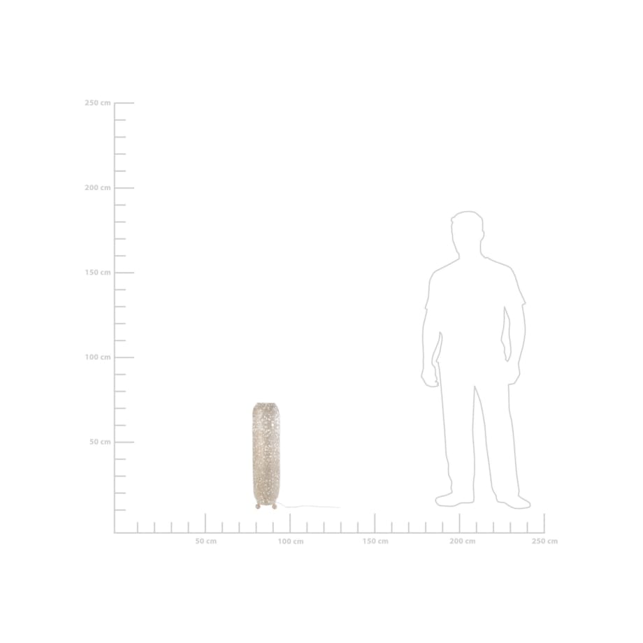 Lampa stojąca metalowa kremowa MURES