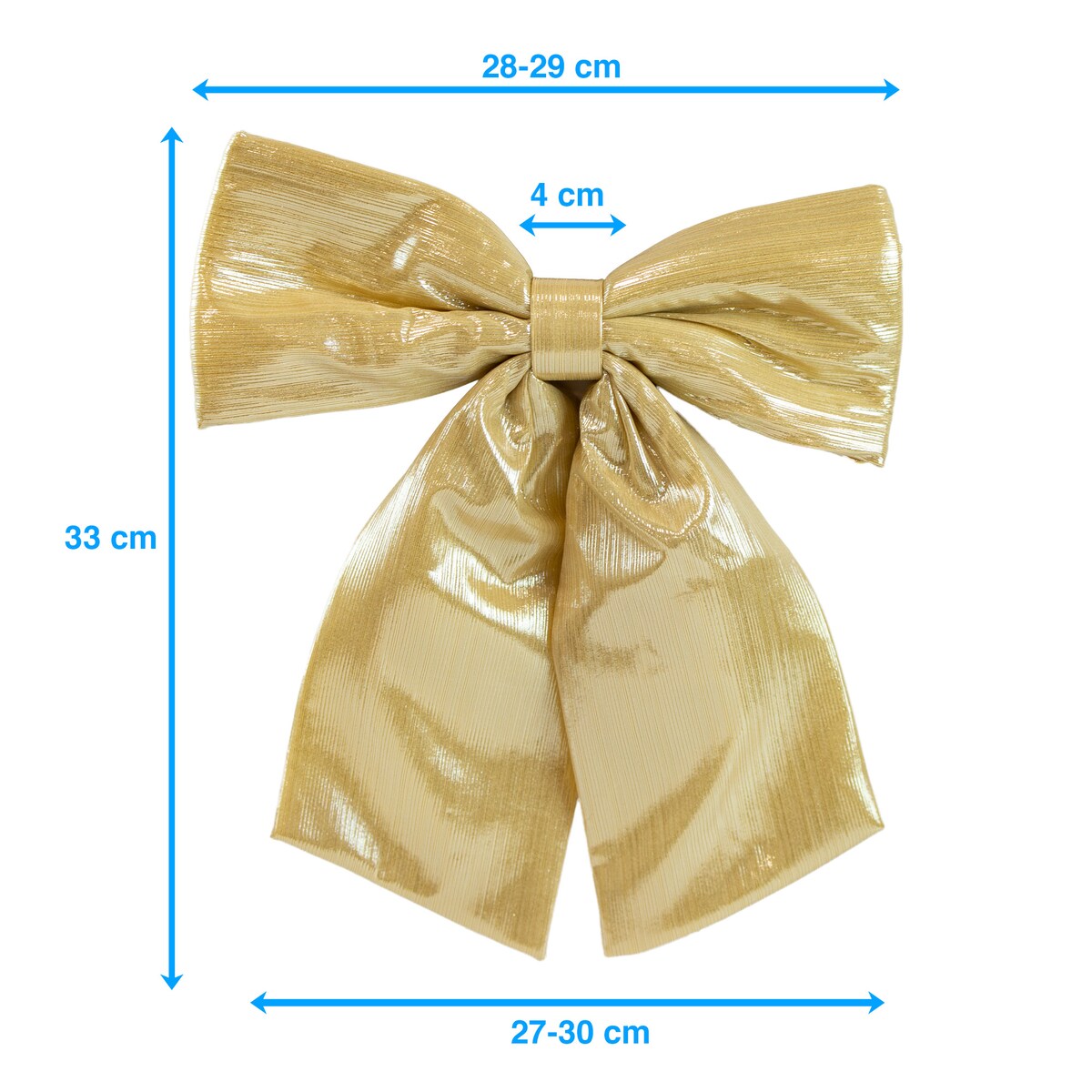 Kokarda Świąteczna Na Choinkę 33 Cm Kominek Na Boże Narodzenie Dekoracja Złota